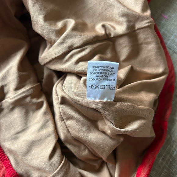 Majorelle Revolve Mesh Polka Dot Mini Dress Off The Shoulder Sexy Dress S Red - Picture 10 of 11